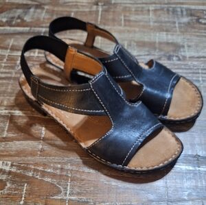 Naturalizer N5 Comfort Womens Size 7M Black Flex Back Sandal Casual Summer Shoes